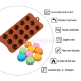 Moule Silicone à Chocolat Fleurs (x15)